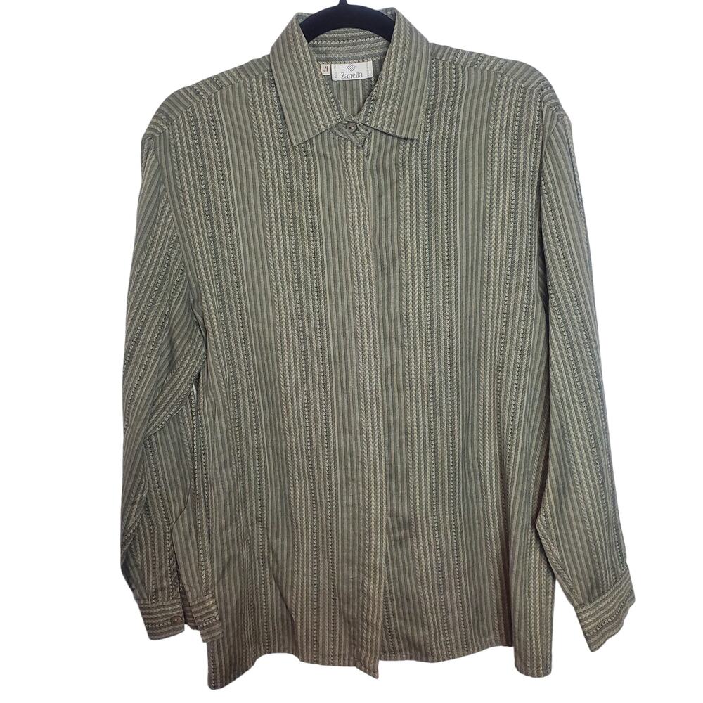 Italy Button Down Size 42/8 Western Aztec Hidden Snap Buttons Boho Embriodered